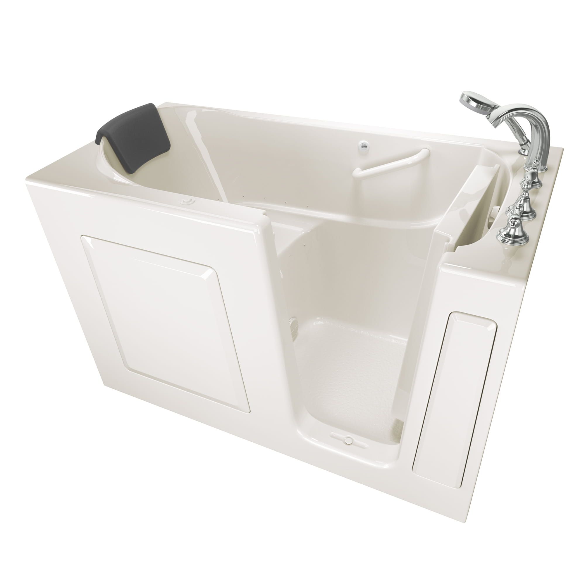 Gelcoat Premium Series 30 x 60  Inch Walk in Tub With Air Spa System   Right Hand Drain With Faucet WIB LINEN